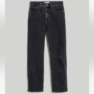 Madewell Perfect Vintage Straight Jeans Roswell Wash Ripped